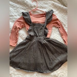 Girls Size 5 Art Class Striped Pinafore Dress